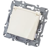 Розетка со штор. с крышкой ЭРА Elegance 2P+E Schuko, 16A-250В, IP20 сл.кость 14-2103-02 Б0034279