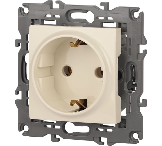 Розетка ЭРА Elegance 2P+E Schuko, 16A-250В, IP20, сл.кость 14-2101-02 Б0034265