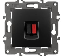 Аудиорозетка ЭРА Elegance IP20, антрацит 14-3111-05 Б0034324