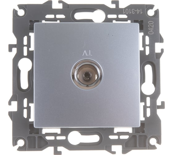 Розетка TV ЭРА 14-3101-03 одиночная, IP20, Elegance, алюминий Б0034292
