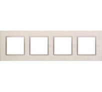 Рамка ЭРА 14-5204-04 на 4 поста, металл, Elegance, шампань+шампань Б0034560
