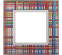 Рамка ЭРА 14-5101-00 на 1 пост, стекло, Elegance, прозрачный+белый Б0034469