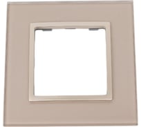 Рамка ЭРА 14-5101-04 на 1 пост, стекло, Elegance, шампань+шампань Б0034473