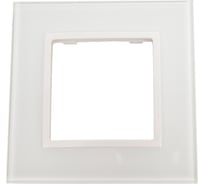 Рамка ЭРА 14-5101-01 на 1 пост, стекло, Elegance, белый+белый Б0034470