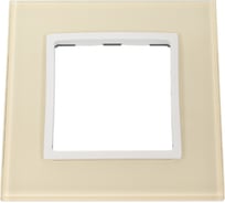 Рамка ЭРА 14-5101-02 на 1 пост, стекло, Elegance, слоновая кость+слоновая кость Б0034471