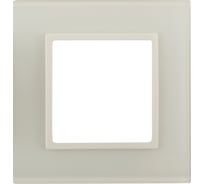 Рамка ЭРА 14-5101-02 на 1 пост, стекло, Elegance, слоновая кость+слоновая кость Б0034471