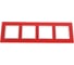 Рамка ЭРА 14-5104-23 на 4 поста, стекло, Elegance, красный+белый Б0034532 1