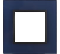 Рамка ЭРА 14-5101-29 на 1 пост, стекло, Elegance, синий+антрацит Б0034483