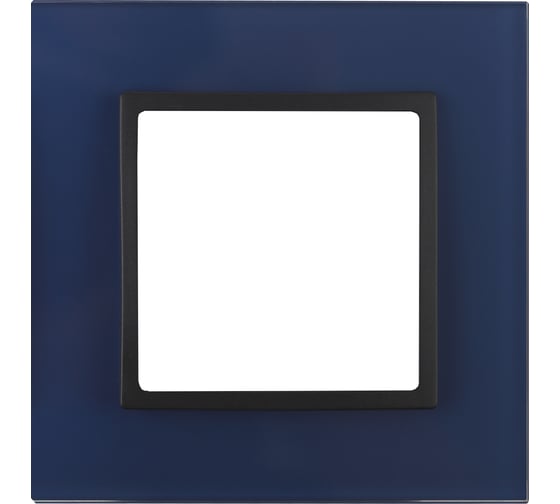 Рамка ЭРА 14-5101-29 на 1 пост, стекло, Elegance, синий+антрацит Б0034483
