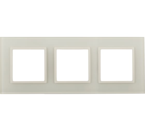 Рамка ЭРА 14-5103-02 на 3 поста, стекло, Elegance, слоновая кость+слоновая кость Б0034507