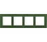 Рамка ЭРА 14-5104-27 на 4 поста, стекло, Elegance, зелёный+слоновая кость Б0034535 1