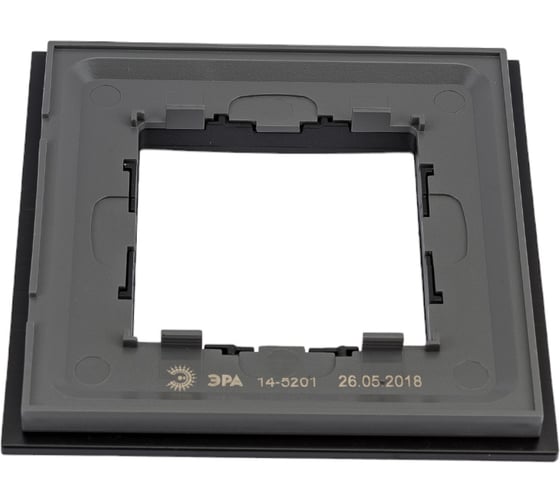 Рамка ЭРА 14-5201-05 на 1 пост, металл, Elegance, чёрный+антрацит Б0034543