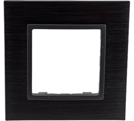 Рамка ЭРА 14-5201-05 на 1 пост, металл, Elegance, чёрный+антрацит Б0034543