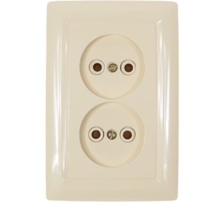 2-местная розетка скрытой установки ООО МПО Электротехника слоновая кость 2826