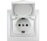 Розетка Intro Plano 120901 с заземлением, 2PE, Schuko, с крышкой, со шторками, 16А, 250В, IP20, скрытой установки Б0048033 2