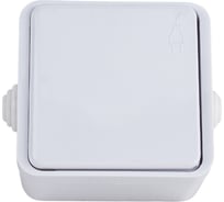 Розетка с заземлением с крышкой EKF Прага IP44 белый EKR16-029-10-44