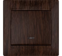 1 клавишный выключатель TDM ELECTRIC с подсветкой 10А венге Лама SQ1815-0404