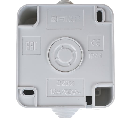 Розетка EKF Прага 10А без заземления IP44 белая EKR10-022-10-44