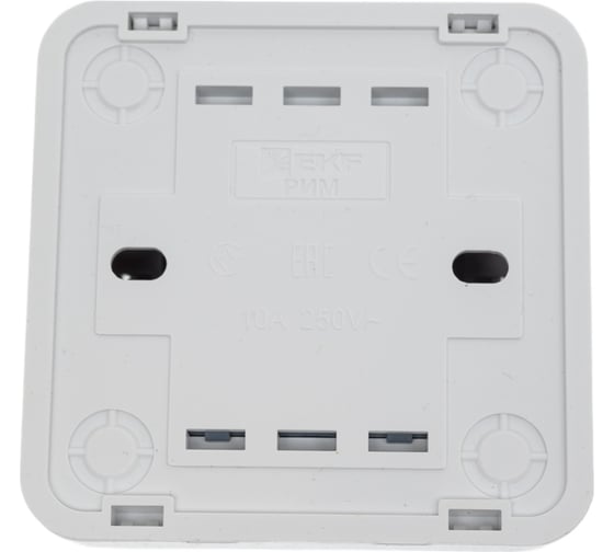 Двухклавишный выключатель EKF Рим 10А белый ENV10-023-10