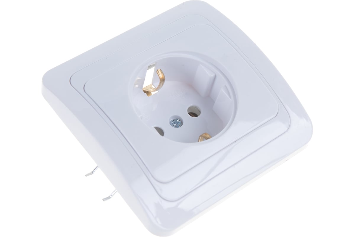 Розетка с заземлением EKF Лондон 16А белая EER16-028-10 - выгодная цена ...