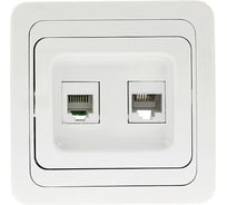 Розетка EKF Лондон RJ45+Phone белая EEK00-135-10