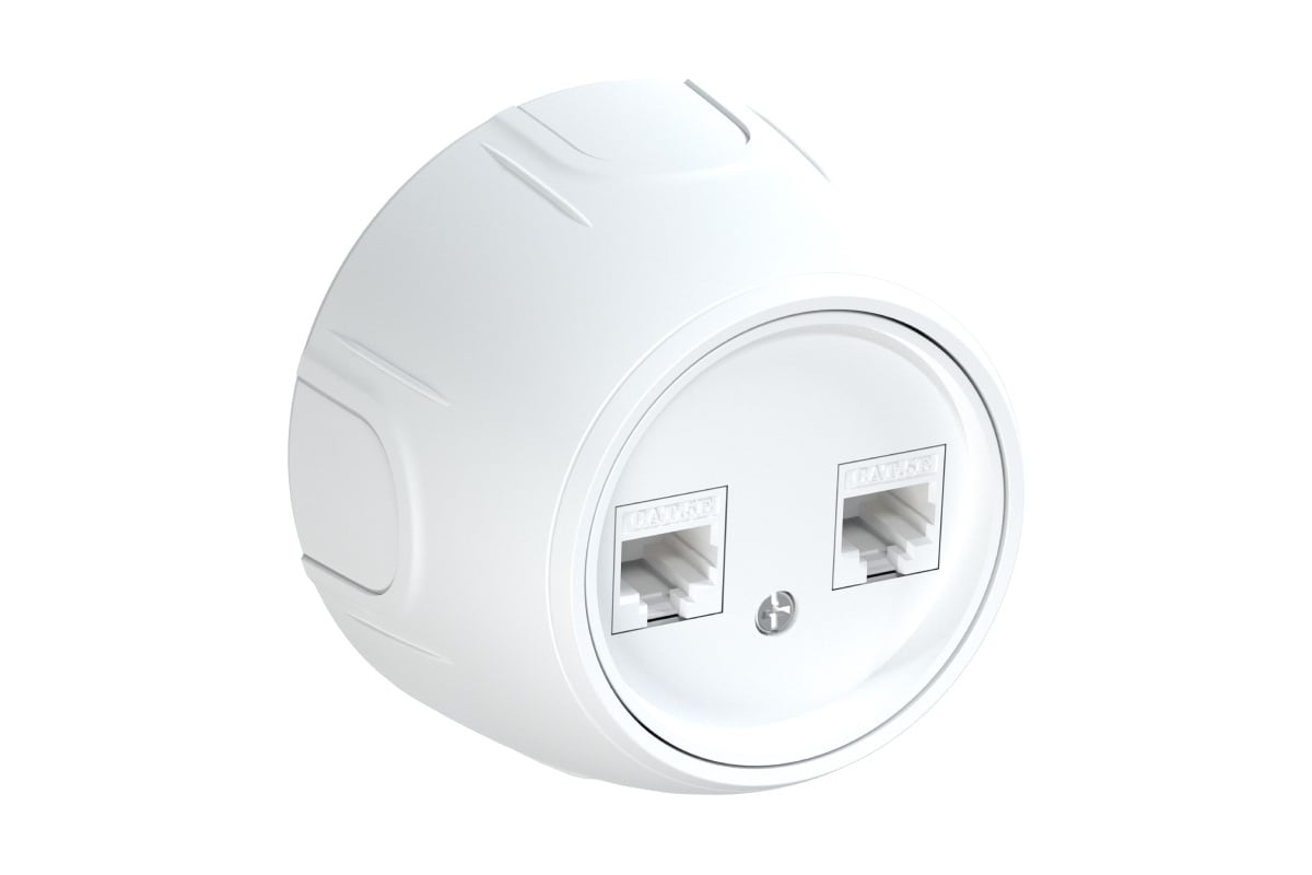 Накладная розетка OneKeyElectro (наружная) двойная компьютерная RJ45 ...