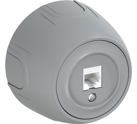 Накладная розетка OneKeyElectro (наружная) компьютерная RJ45 кат.5e Rotondo, цвет серый 7700889