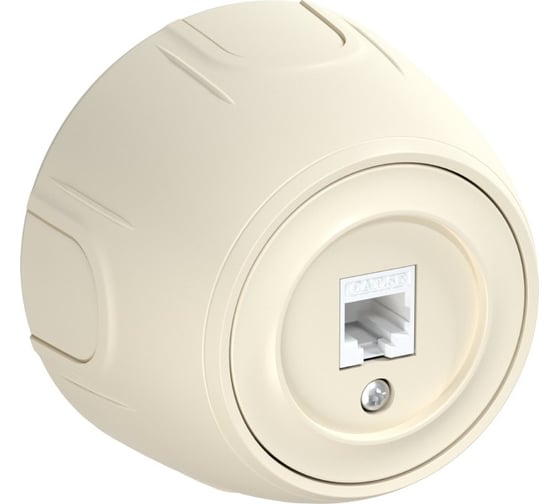 Накладная розетка OneKeyElectro (наружная) компьютерная RJ45 кат.5e Rotondo, цвет бежевый 7700887