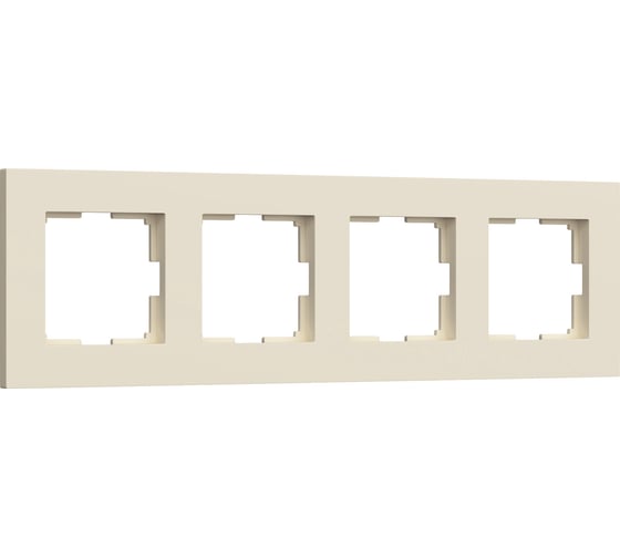 Рамка WERKEL на 4 поста slab (айвори матовый) a062809