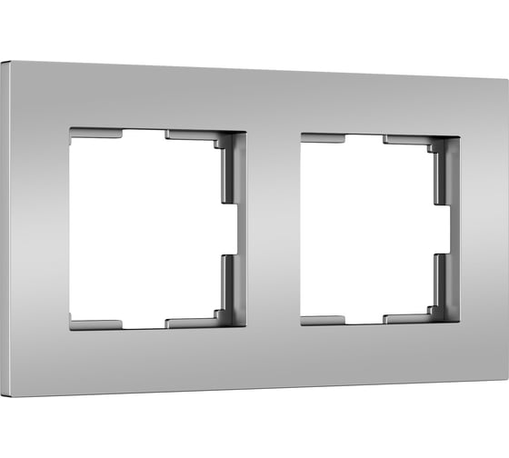 Рамка WERKEL на 2 поста slab (серебро матовый) a062813 1
