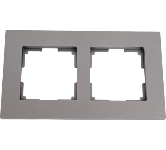 Рамка WERKEL на 2 поста slab (серебро матовый) a062813