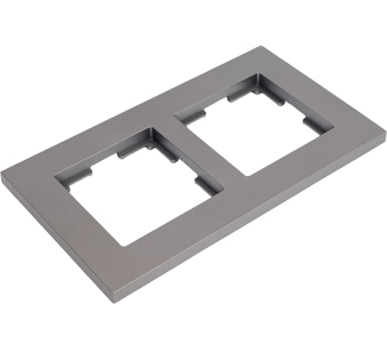 Рамка WERKEL на 2 поста slab (серебро матовый) a062813
