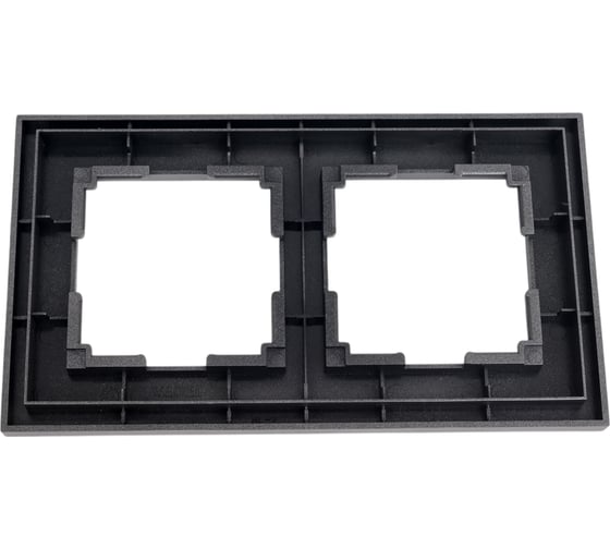 Рамка WERKEL на 2 поста slab (серебро матовый) a062813