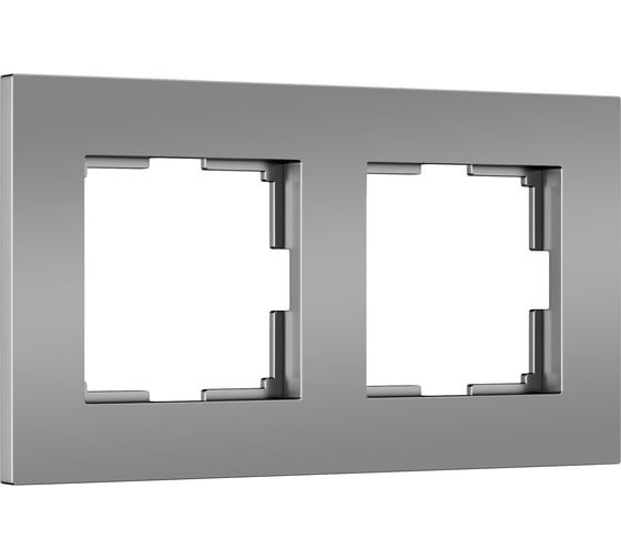 Рамка WERKEL на 2 поста slab (серебро матовый) a062813
