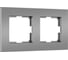 Рамка WERKEL на 2 поста slab (серебро матовый) a062813 1