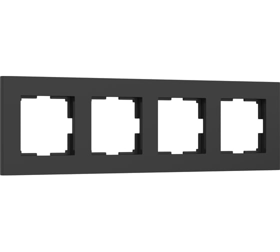 Рамка WERKEL на 4 поста slab (черный матовый) a062802 1