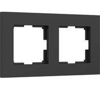 Рамка WERKEL на 2 поста slab (черный матовый) a062800