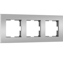 Рамка WERKEL на 3 поста slab (серебро матовый) a062815