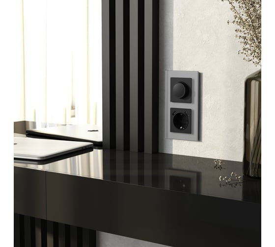 Рамка WERKEL на 2 поста senso (серебряный, стекло soft-touch) a064569