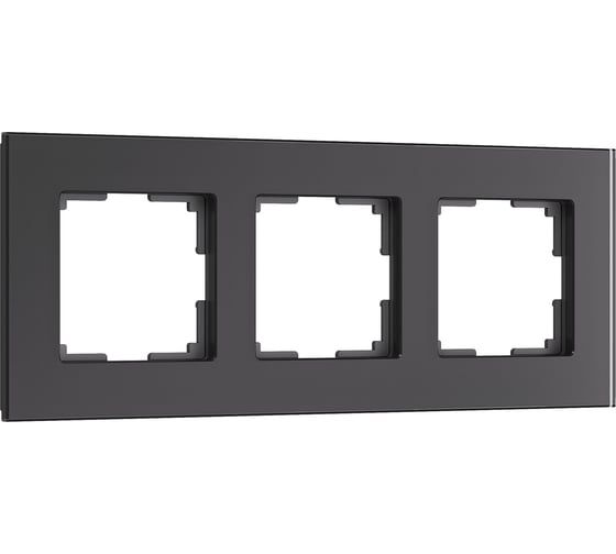 Рамка WERKEL на 3 поста senso (черный, стекло soft-touch) a064574 1