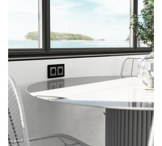 Рамка WERKEL на 2 поста senso (черный, стекло soft-touch) a064573