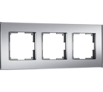 Рамка WERKEL на 3 поста senso (серебряный, стекло soft-touch) a064570
