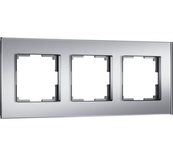 Рамка WERKEL на 3 поста senso (серебряный, стекло soft-touch) a064570 1