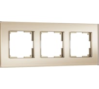 Рамка WERKEL на 3 поста senso (шампань, стекло soft-touch) a064578