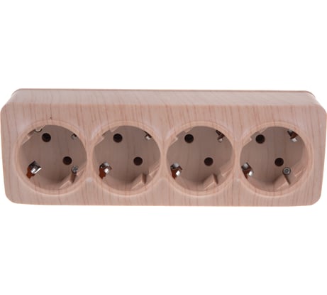 Розетка IONICH 4-ая с/з сосна 1457