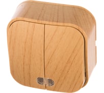 Выключатель IONICH 2 кл. с подсветкой сосна 1437