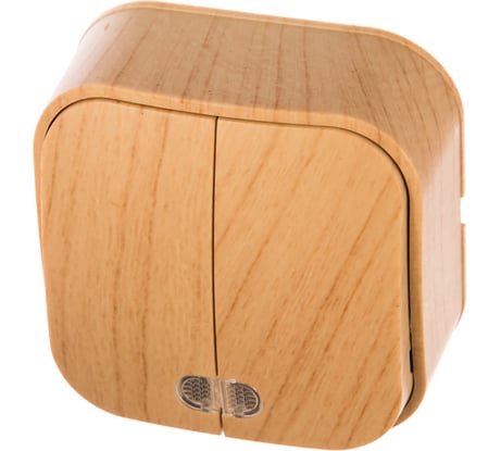 Выключатель IONICH 2 кл. с подсветкой сосна 1437