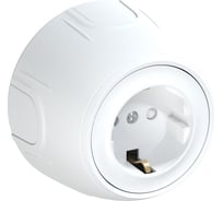 Накладная розетка OneKeyElectro (наружная) с заземлением Rotondo , защитные шторки, винтовые контакты, цвет белый. 7700876