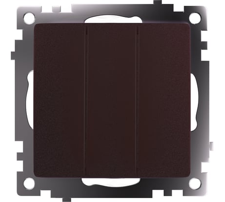 3-клавишный выключатель STEKKER (механизм), gls10-7108-04, 250v, 10а, серия катрин, шоколад, 49175