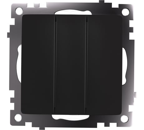 3-клавишный выключатель STEKKER (механизм), gls10-7108-05, 250v, 10а, серия катрин, черный, 49172